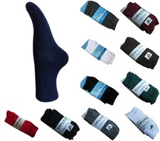 6 PAIRS LADIES PLAIN COLOURED COTTON ANKLE SOCKS SIZE 4-7