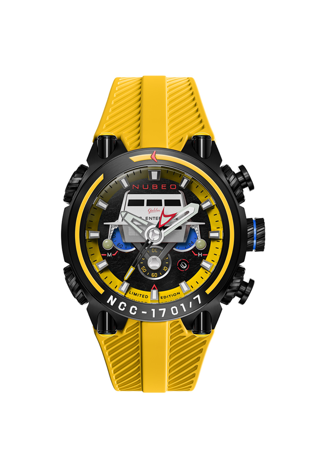 Nubeo Deimos Chronograph Star Trek Galileo Limited Edition Starship Yellow Men's