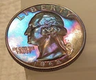 1964  Gem Proof Quarter 90% Silver MONSTER    TONING  #609 ~ 20