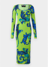 Versace Jeans Couture Green and Blue Knit Midi Dress - sz 2 US XS - 38 IT