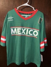 Umbro Mexico Mens Size L Soccer Fan Jersey Shirt #9 Green Official Licensed New