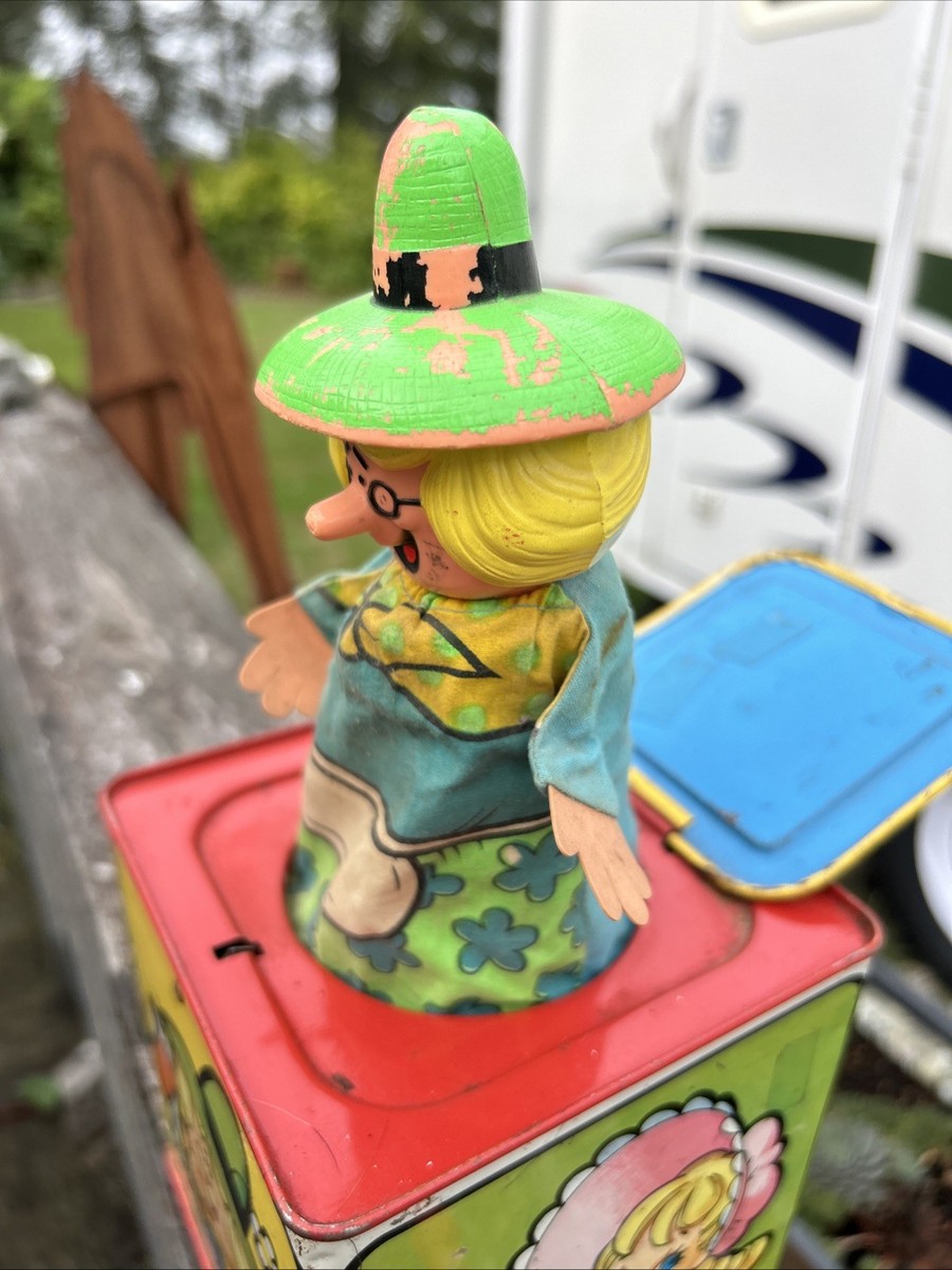 Vintage 1971 Mattel Jack-In-The-Box Mother Goose Bo Peep Sixpence