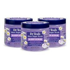 Dr Teal's Shea Sugar Scrub Pack Of 3 Melatonin Lavender Exfoliating 19 Ounces