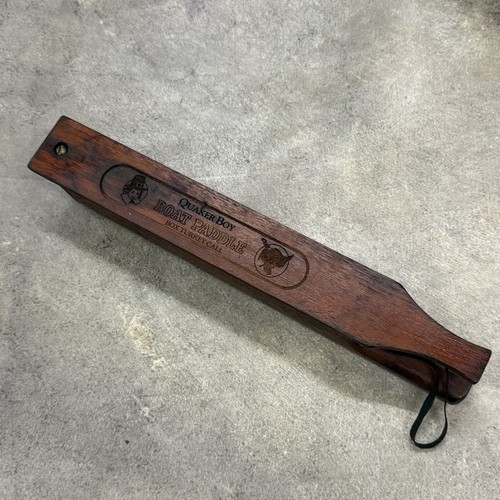 Vintage Quaker Boy Boat Paddle Box Call Turkey Call Great Condition