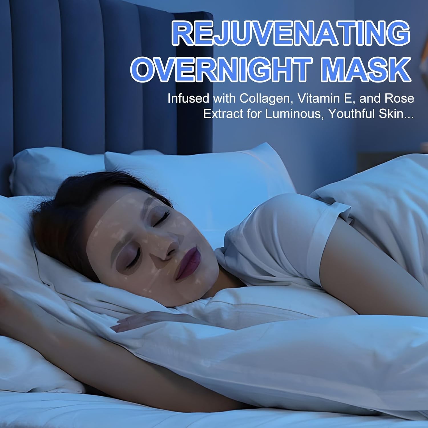 6 Pack Collagen Face Mask Sheet Overnight Hydrating Deep Wrapping Skin Care Mask