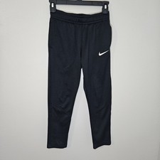 Nike Dri-FIT Standard Fit Youth Med Black Sweatpants Elastic Waist Tapered Leg