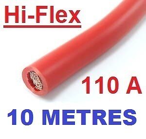 RED 16mm BATTERY STARTER WELDING CABLE 110 AMP HIGH FLEX WIRE 10 METRES 10M