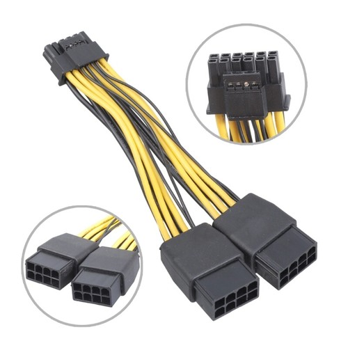 12+4Pin 16Pin to Double 8Pin 6+2PIN Power Adapter Cable for RTX4070 12VHPWR 12CM - Afbeelding 2 van 8