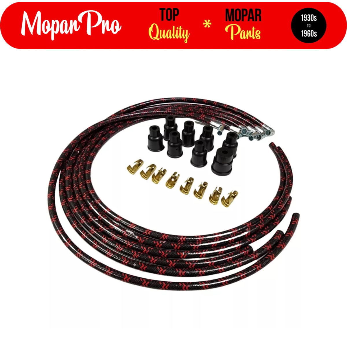 1953 1954 1955 DODGE DESOTO CHRYSLER NEW SPARK PLUG WIRES BLACK