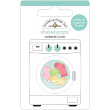 Doodlebug Stickers Shaker-Pop 3D Loads of Fun Washing Machine Socks Soap Suds