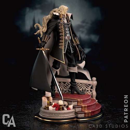 Alucard Castlevania Statue Resin 3d printed DIY model kit - Picture 3 of 4