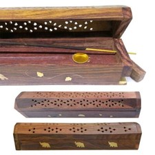 Decoration Hollow Carving Censer Insense Burner Wood Incense Holder Incense Box