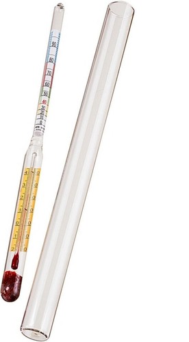 Alkoholmeter mit Thermometer