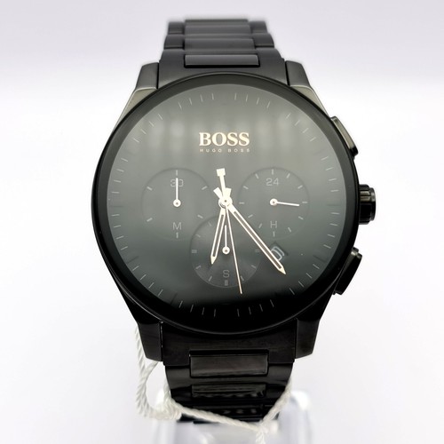 NEW HUGO BOSS HB1513814 WRIST MENS CHRONOGRAPH PEAK WATCH BLACK DIAL eBay