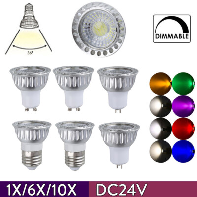 Dimmbar DC24V LED Spotlight 36° Strahl Winkel GU10 COB Spot Lichter 5W Glühbirne