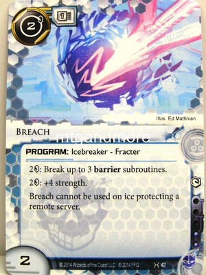 Android Netrunner LCG - 1x Breach  #042 - Overdrive Runner Draft Pack