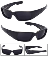 Locs Mens Designer Sunglasses Gangster Sports Matte Black Black Locs Logo LC66