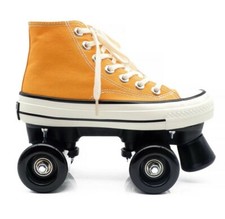 New Light Up Wheels - Yellow Roller Skates: fits 10-10.5 women's converse style
