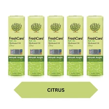 5 x 10ml FreshCare Roll Onn Medicated Oil (Citrus)