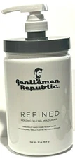GENTLEMEN REPUBLIC  REFINED  GEL HARD HOLD, SHINE,NEVER FLAKES  WITH PUMP 