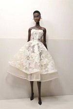 Vestido de muñeca miniatura a escala 1/6 moda realeza FR2 ropa de muñeca hecha a mano