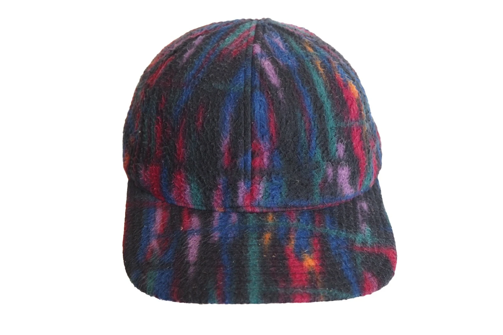 Vintage NIKE FIT Fleece Cap red 90s style red big logo hat multicolor