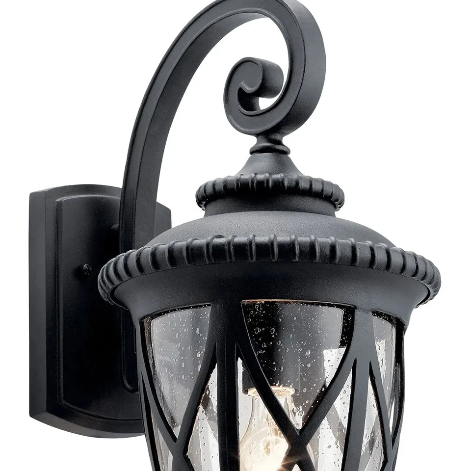 Kichler 49848BKT - Lámpara de pared exterior Admirals Cove 1 luz - negra texturizada Foto 3 de 4