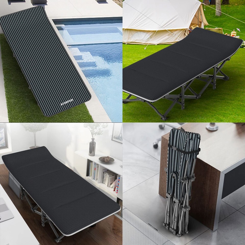 ATORPOK Camping Cot for Adults with Cushion Comfortable, Tent Folding Cot for... eBay