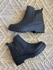 DV Dolce Vita Mujer Talla 7.5 Negro Botín Zapatos Tacón Bloque