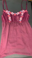 Victorias Secret Dream Angels Embroidered Floral Babydoll XL