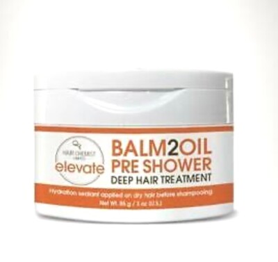 2-Hair Chemist Elevate Balm2Oil Pre Shower Deep Hair Treatment 3 oz.