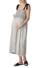 Hatch Maternity Women s THE MARGAUX DRESS Ivory Black Cotton Size 2 M/8-10 NEW