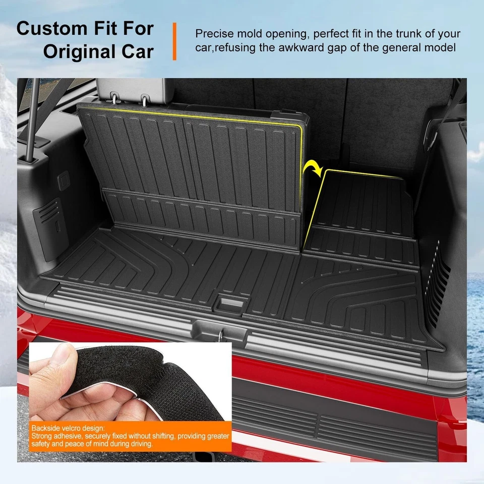 For 2003-2017 Ford Expedition Navigator 7-Seat Floor Mat Cargo Backrest Liner — 第 2/4 张图片