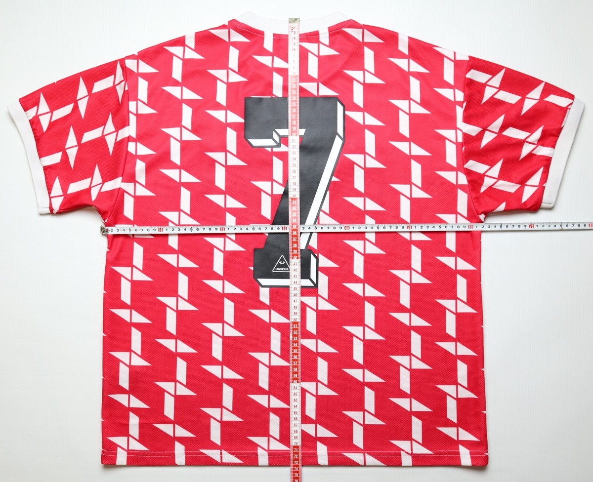 LOVER'S FC X H&M CASUAL TRAINING FOOTBALL SHIRT SOCCER JERSEY RED