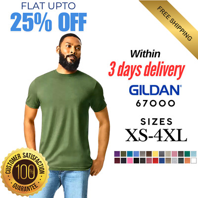 GD207CVC Gildan 67000 Adult Short Sleeve Softstyle CVC Ultra Comfort T-Shirt