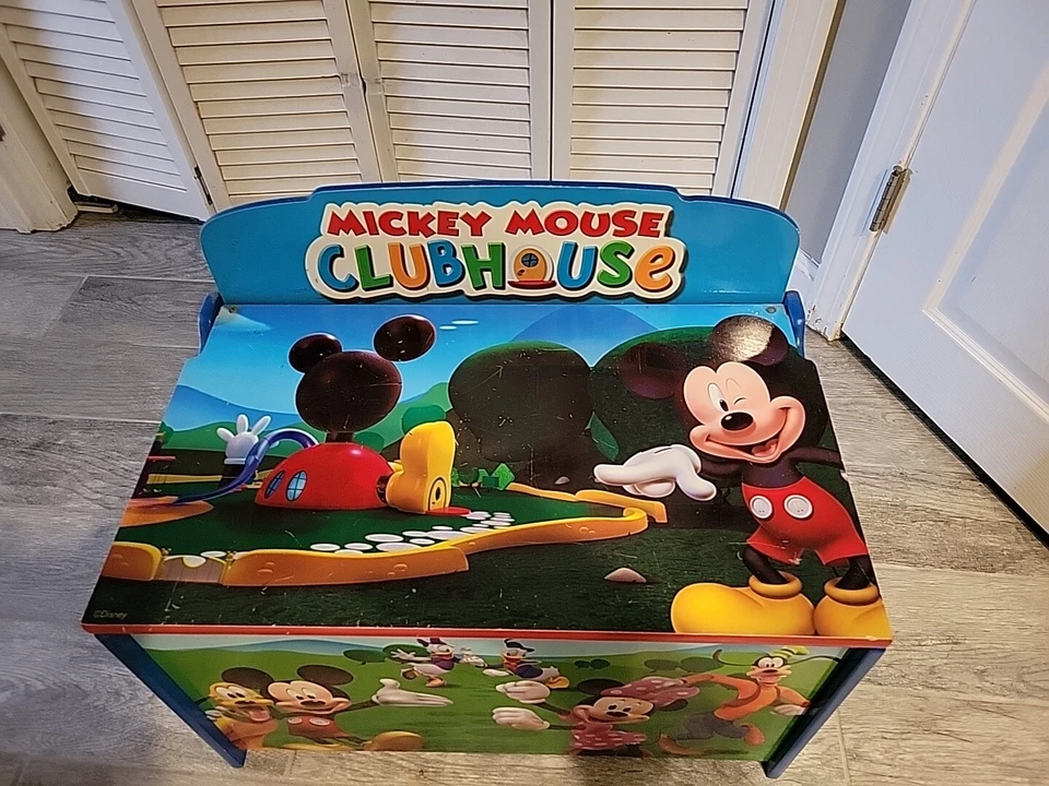 Mickey Mouse Clubhouse Toy Organizer Storage Bins Kids Playroom Box Bedroom - Image 2 of 4
