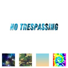 No Trespassing Business - Decal Sticker - Multiple Patterns Sizes - ebn476