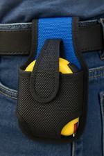 2-in-1 Blue Nylon Tape Measure Holder with 5m Tape Lightweight Hi-Viz pouch