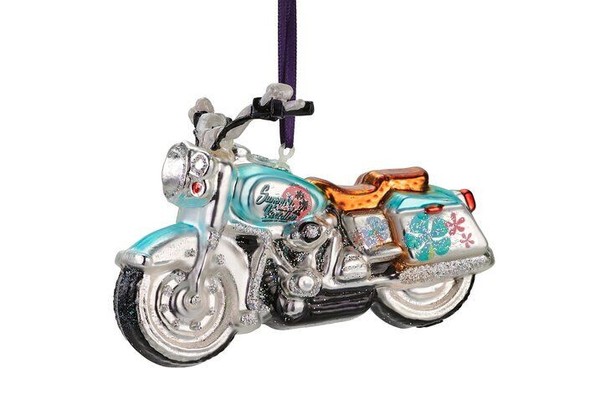 Gift Company: HäNger Motorrad Aus Glas, Blau, 5,5X8,6X13 Cm, Weihnachten-image