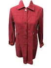 Women’s Bandolino Red Trench Coat Jacket- Large Petite-GUC