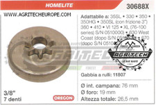 30688X Oregon Pignon Cloche Embrayage Scie à Chaîne HOMELITE VI 125 3/8 " 7