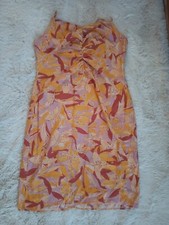 Women's Nine West Size L Strappy Rushed Midi Yellow