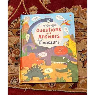 Usborne Lift the Flap Questions and Answers about Dinosaurs Kids Book