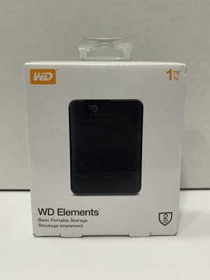 Western Digital WD Elements 1 TB Portable External Hard Disk Drive New