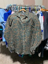 Vintage guess marciano button up green brown