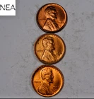 1944-S+1950-D+1955-D Lincoln Wheat Penny Cent Lot/Set ~ Gem BU Red ~ ZWL14