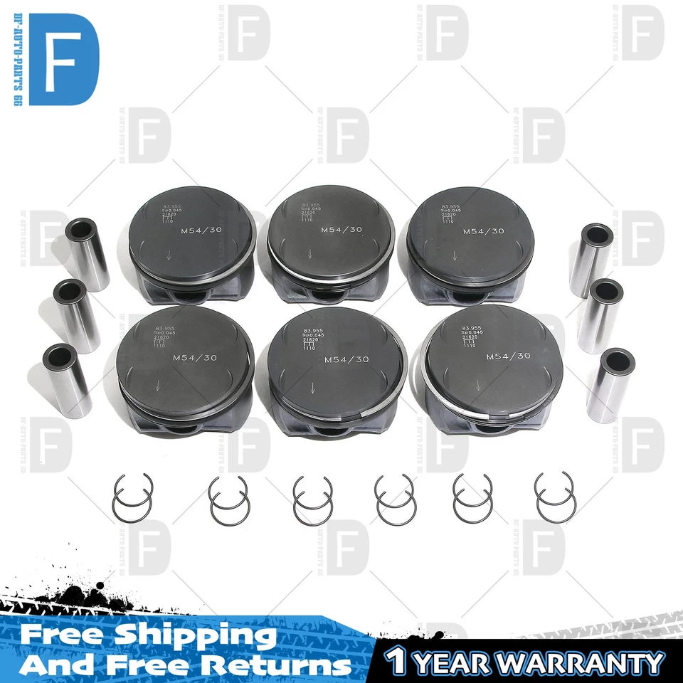 Juego de anillos de pistón OEM STD Φ84 mm para BMW 330Ci Z4 X3 X5 E46 E36 E85 M54B30 3,0 L Foto 2 de 4