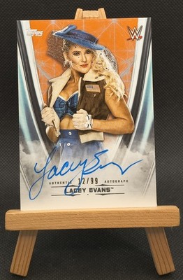 2020 Topps WWE Undisputed Lacey Evans Autograph Orange /99 on Card AUTO