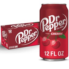 Dr Pepper Cherry Soda Pop, 12 Fl Oz, 12 Pack Cans