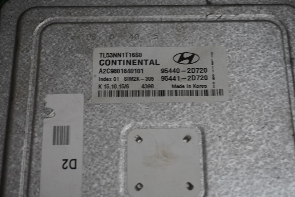 2016 2017 HYUNDAI TUCSON 1.6L ENGINE CONTROL MODULE ECM TCU OEM 954402D720 - Image 4 of 4
